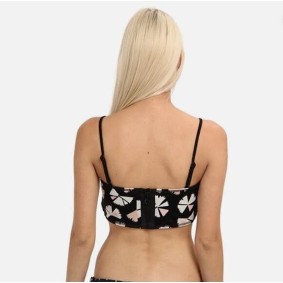 NEW! Marc by Marc Jacobs Bra Top with Zipper in BLACK MULTI (L) - Picture 3 of 7